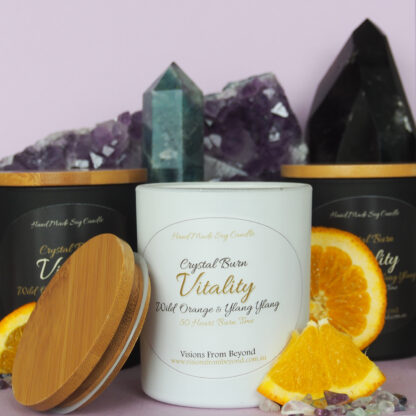 VITALITY – Matte White Wild Orange and Ylang Ylang Essential Oil Soy Candle