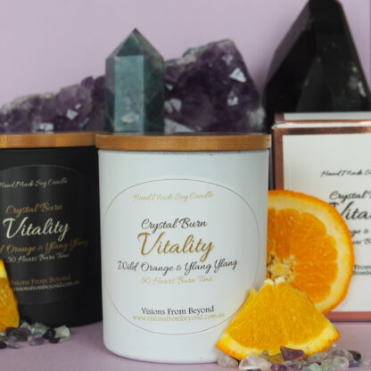 VITALITY – Matte Black Wild Orange and Ylang Ylang Essential Oil Soy Candle - Image 5