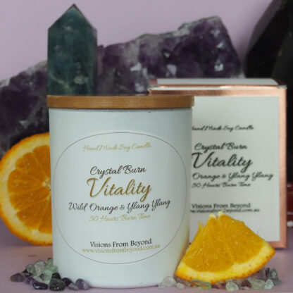 VITALITY – Matte White Wild Orange and Ylang Ylang Essential Oil Soy Candle - Image 8