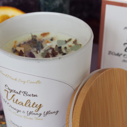 VITALITY – Matte White Wild Orange and Ylang Ylang Essential Oil Soy Candle - Image 7