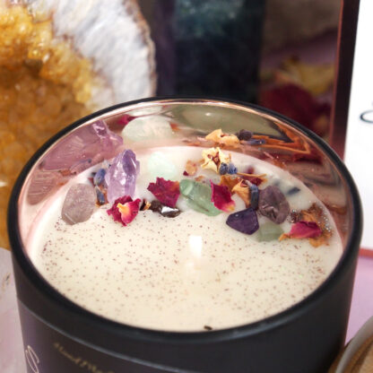 SPRING BLOSSOM – Black & Rose Gold Ginger and Ylang Ylang Essential Oil Soy Candle - Image 4